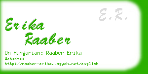 erika raaber business card